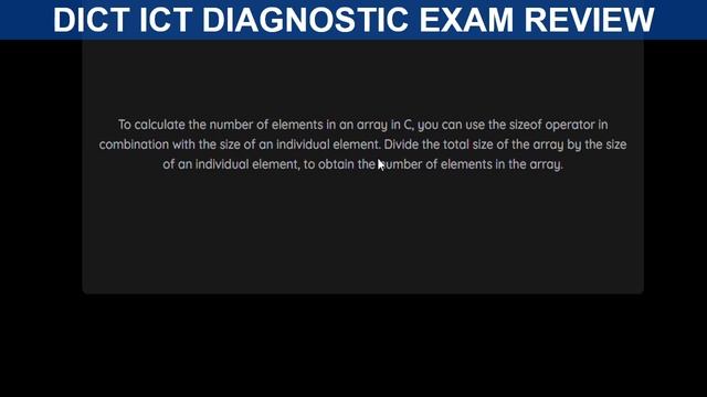 Cracking the Code: Mastering Array Fundamentals - DICT ICT Diagnostic Written Exam MCQs Quiz Array смотреть онлайн