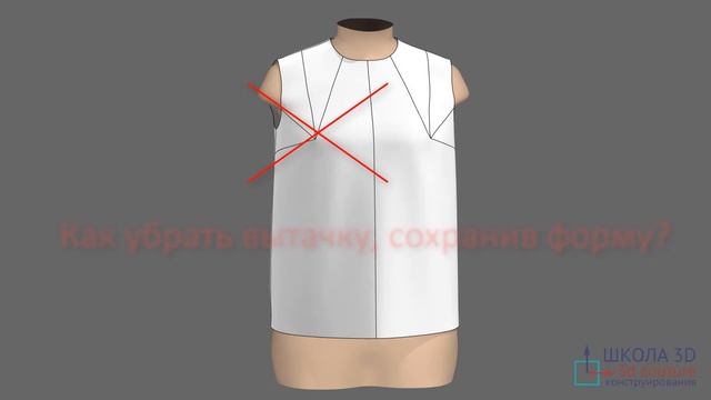 Азы конструирования одежды. Приёмы моделирования. Перенос нагрудной вытачки. смотреть онлайн