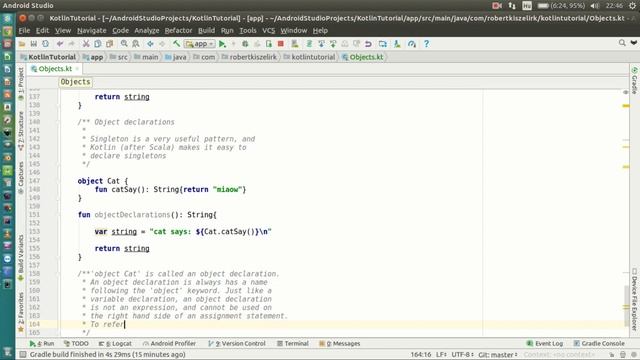 Android Kotlin Tutorial #106 - Objects - Declarations смотреть онлайн