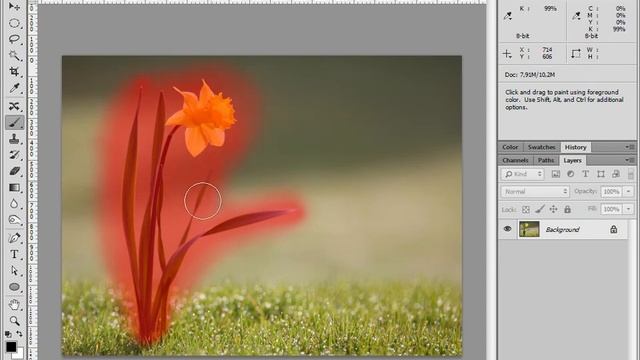 Adobe Photoshop – Режим «Quick Mask» (быстрая маска) смотреть онлайн