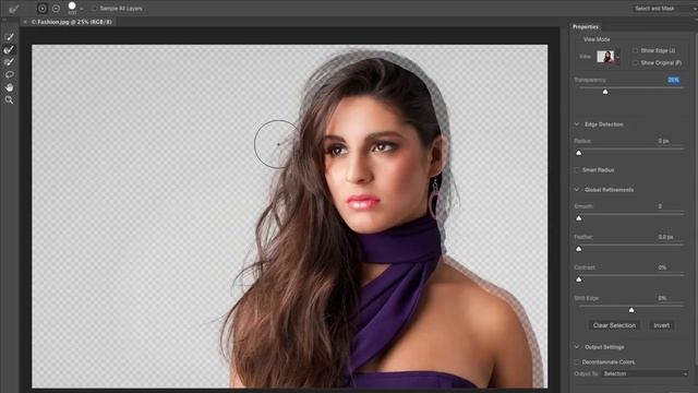 How to Mask Hair Using Photoshop's New "Select and Mask" Feature смотреть онлайн