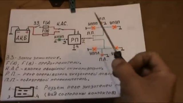 Реле указателей поворота ВАЗ классика. Проверка, схема, принцип работы.