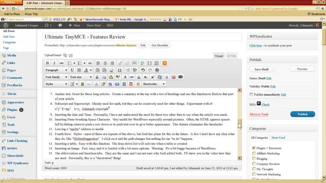 WordPress Ultimate TinyMCE - Features Review смотреть онлайн
