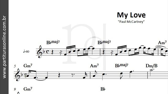 My Love ♪ Paul McCartney | Partitura смотреть онлайн