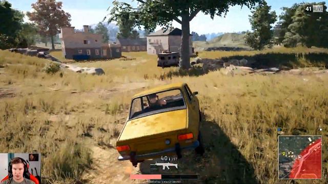 Hilarious car crash in PUBG, murder car. смотреть онлайн