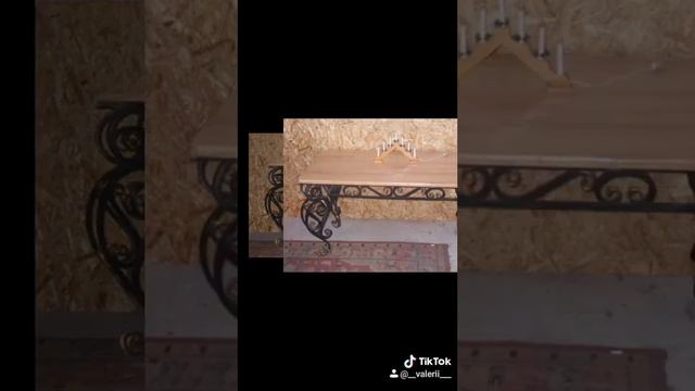 стол из профильной трубы холодная ковка лофт прекрасный стол красивый стол интересный стол необычны смотреть онлайн