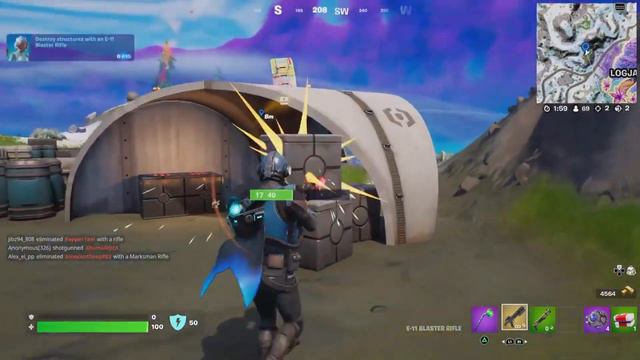 DESTROY structures with an E-11 Rifle FAST - Fortnite Chapter 3 Season 3 Week 4 Challenges смотреть онлайн