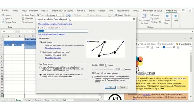 How to make a network map in NodeXL Pro in a few clicks by Verónica Espinoza 2022 смотреть онлайн