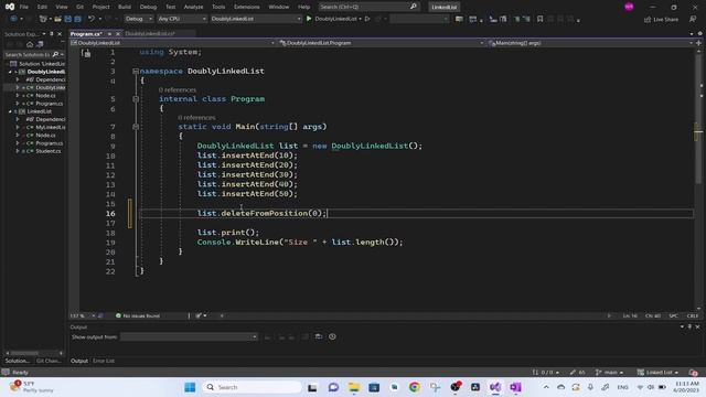 Delete Node at Given Position in Doubly Linked List смотреть онлайн