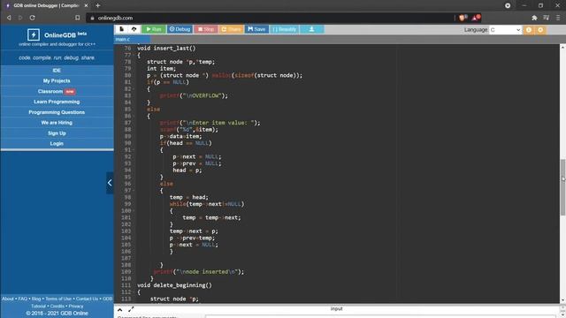 DOUBLE LINKED LIST смотреть онлайн