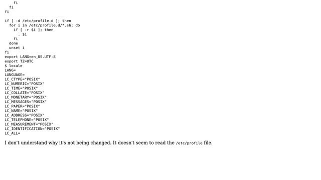 Adding export utf8 to /etc/profile not working смотреть онлайн