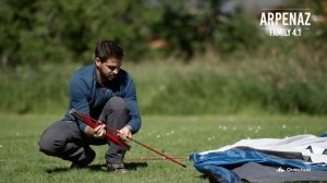 Как сложить палатку ARPENAZ FAMILY 4.1 XL F&B (как собрать палатку?) | Декатлон