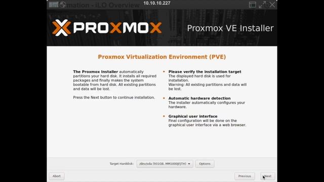 2 minute install of Proxmox on an HPE DL380 смотреть онлайн