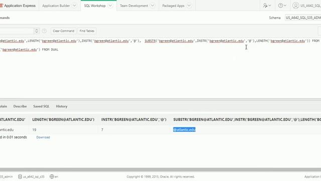 ORACLE 10 ROW STRING FUNCTIONS смотреть онлайн