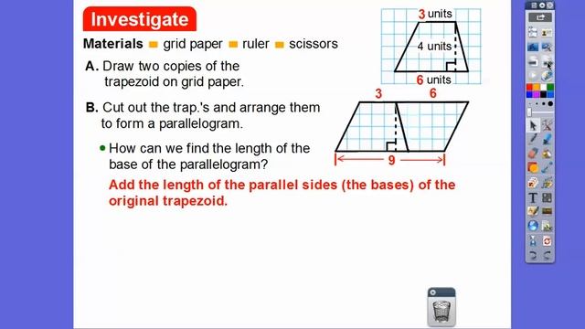 Explore Area of Trapezoids - Lesson 10.4 смотреть онлайн