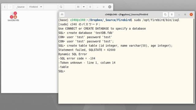 Firebirdでデータベースを作ってみた（コマンドライン編） смотреть онлайн