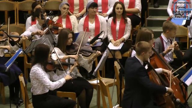 Щедривочка, музыка, скрип.- духовой оркестр 25.12.2018 ц Вифания смотреть онлайн