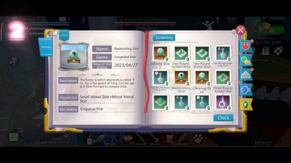 Utopia origin: Elixir Refining Recipes Level 1 2 3 || Internal Elixir level up || Buff Elixir
