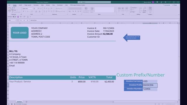 Ocean Invoice Template смотреть онлайн