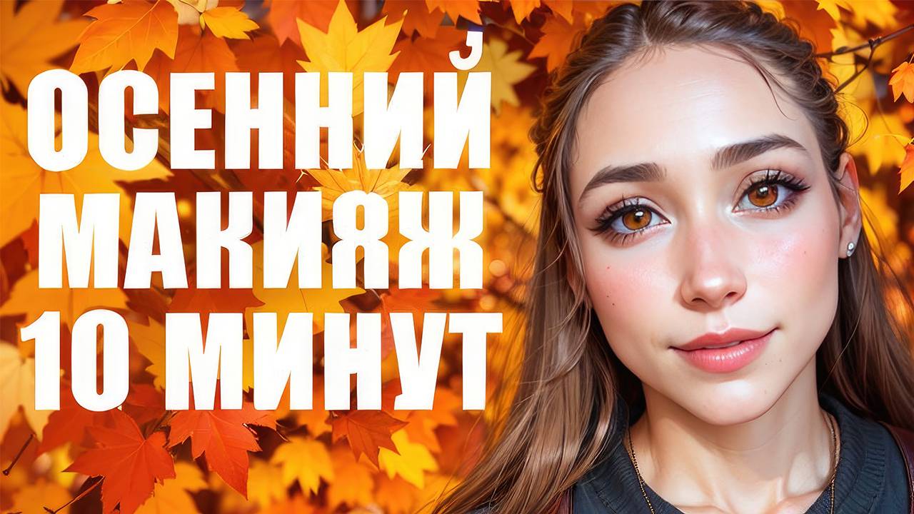 ОСЕННИЙ МАКИЯЖ ЗА 10 минут / ТУТОРИАЛ смотреть онлайн