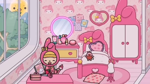 hello kitty and friend bedroom design || toca life world || смотреть онлайн