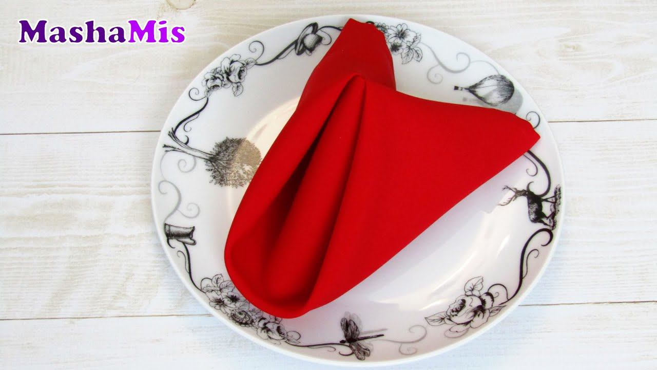 Как красиво сложить салфетки для сервировки стола смотреть онлайн