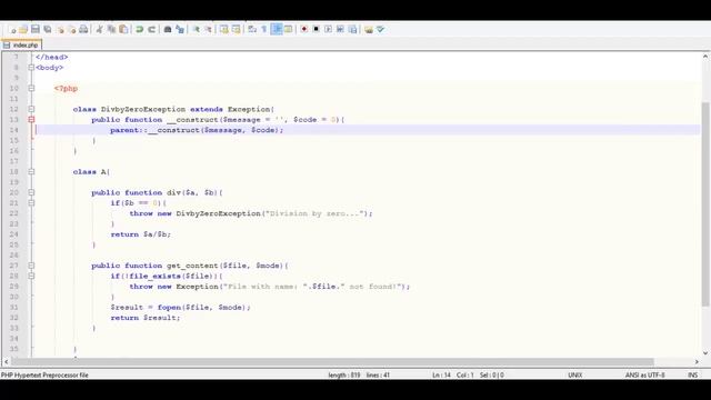 php ооп: Исключительные ситуации, урок 13! смотреть онлайн