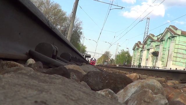 1-4 Станция Немчоновка камера под поездом Globalwave  - Глобальная Волна