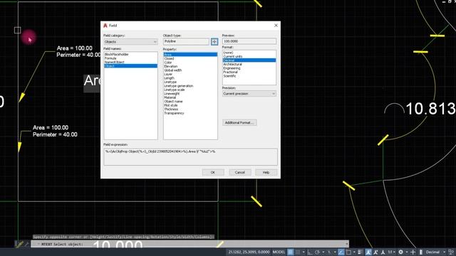 AutoCAD Polyline area and Perimeter leader Lisp & Manual Tips insert field смотреть онлайн
