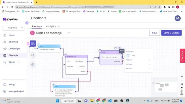 Gupshup Console - Journey Builder Action Nodes смотреть онлайн