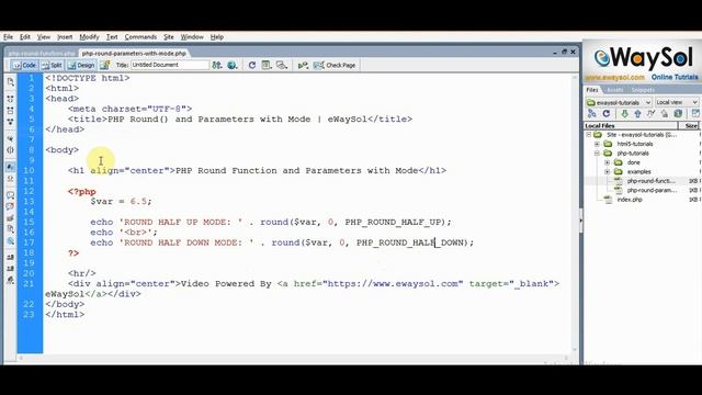 PHP Round Function and Mode Parameters | eWaySol смотреть онлайн
