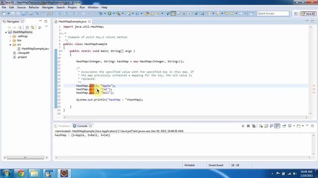 How to add key and value using put(K key, V value) method of HashMap? | Java Collection Framework смотреть онлайн