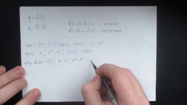 Четность и нечетность функции смотреть онлайн