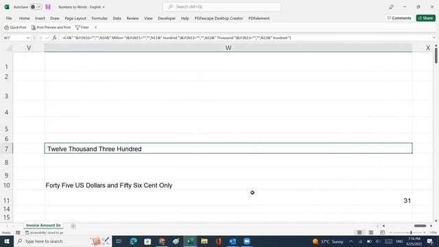 Excel - Converting Amounts from numbers to Words смотреть онлайн