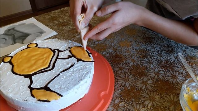 Мастер класс по торту раскраска Торт Медвежонок Cake decoration Украшение торта смотреть онлайн