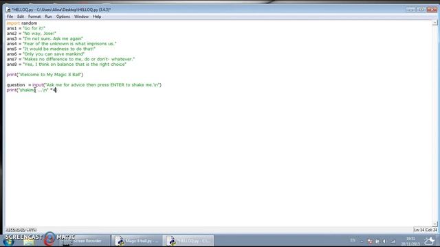 How to make a Magic 8 Ball in Python смотреть онлайн