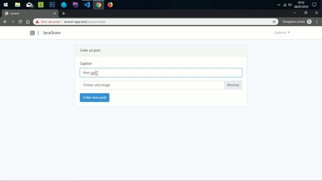 Créer une application avec Laravel 5.8 : Redimensionner une image смотреть онлайн