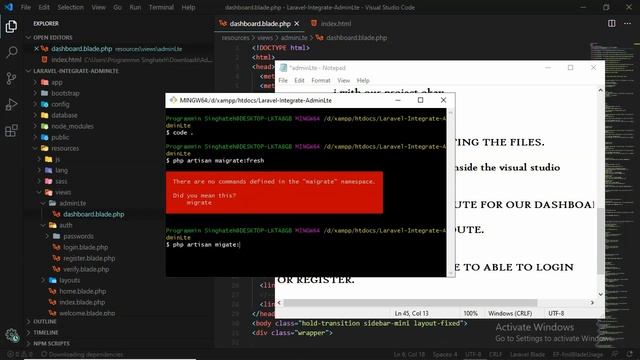 Admin LTE 3 | Laravel PHP Framework Admin Panel Template Integration Step by Step смотреть онлайн