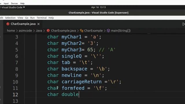 Java Char primitive Data Type смотреть онлайн