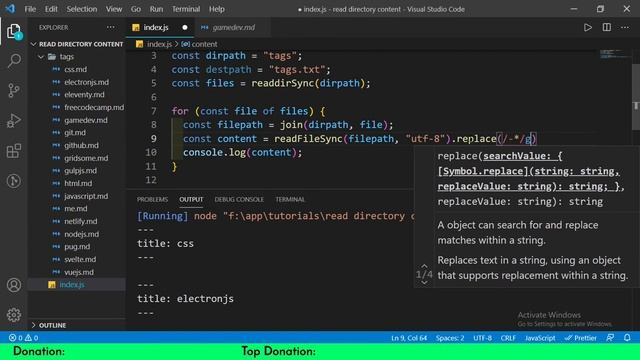 READ DIRECTORY's CONTENT with NODE.JS смотреть онлайн