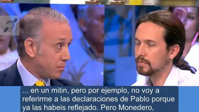 PODEMOS. Eduardo Inda acusa de pro-etarra a Pablo Iglesias (subtitulado - with subtitles). смотреть онлайн