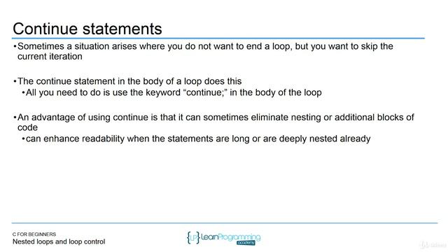 8 Nested Loops and loop Control Break and Continue смотреть онлайн