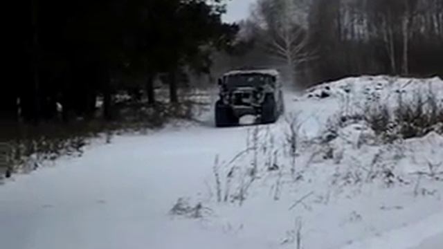 Вездеход ГРОЗА по первому снегу смотреть онлайн