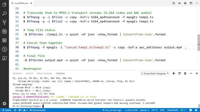 How to join MP4 videos using ffmpeg and PowerShell смотреть онлайн