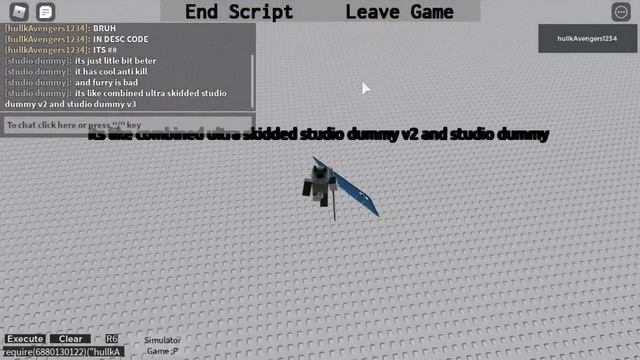 ROBLOX SS SCRIPT MADDOX STUDIO DUMMY V3 (MORE POWER THEN NORMAL STUDIO DUMMY V3) смотреть онлайн