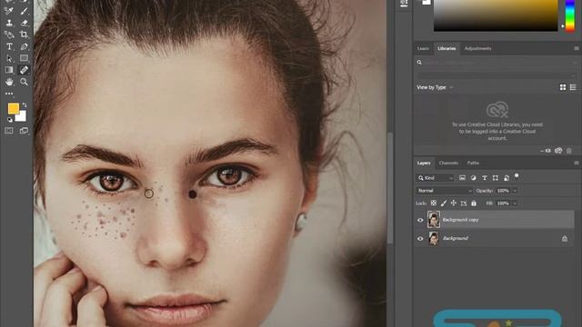 Spot healing brush tool || remove spots in photoshop 2022 | SAIP Graphics смотреть онлайн