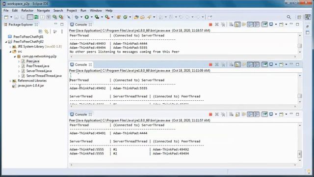 Peer-to-peer (P2P) chat w/ JAVA - prototype project 02 (public version) смотреть онлайн