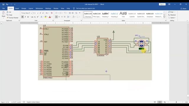 8051 Interfacing with Stepper motor and simulation in proteus смотреть онлайн