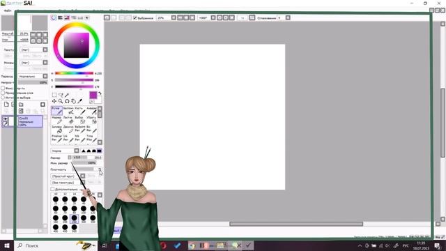 Туториал по Paint Tool Sai #2 - Краткий обзор на кисти смотреть онлайн