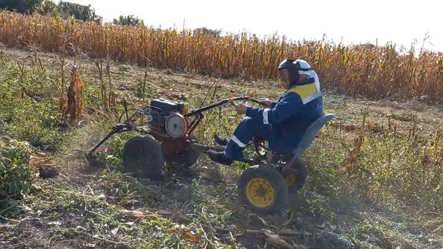 Обзор и работа роторной косилки и адаптера для мотоблока